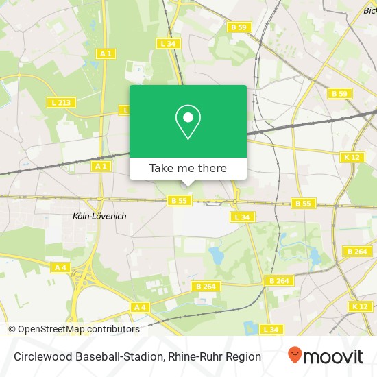 Карта Circlewood Baseball-Stadion