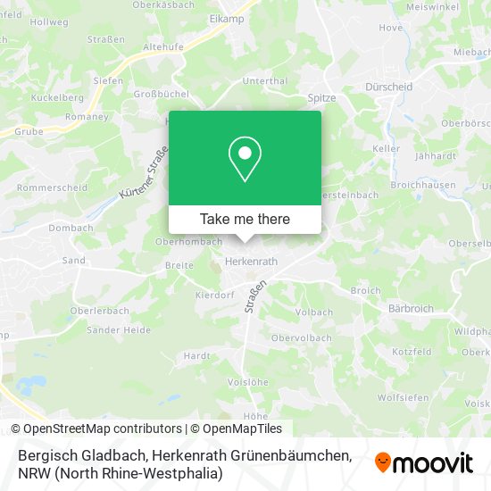 Bergisch Gladbach, Herkenrath Grünenbäumchen map