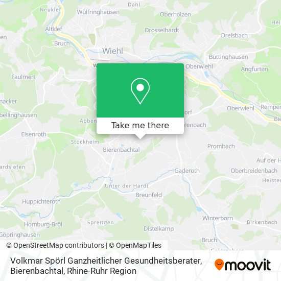 Volkmar Spörl Ganzheitlicher Gesundheitsberater, Bierenbachtal map