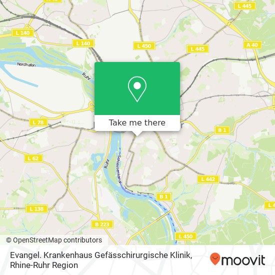 Evangel. Krankenhaus Gefässchirurgische Klinik map