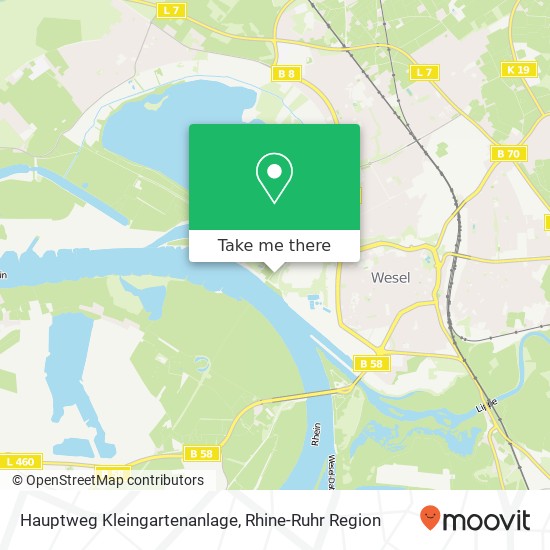 Hauptweg Kleingartenanlage map