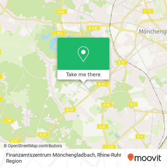 Finanzamtszentrum Mönchengladbach map