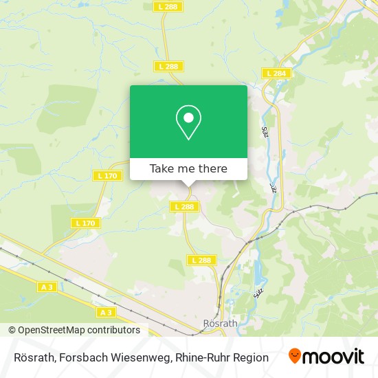 Rösrath, Forsbach Wiesenweg map