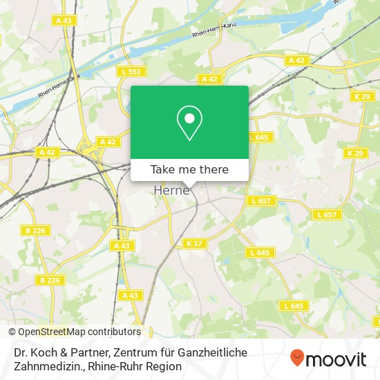 Dr. Koch & Partner, Zentrum für Ganzheitliche Zahnmedizin. map