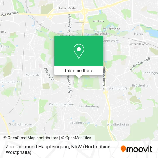 Карта Zoo Dortmund Haupteingang