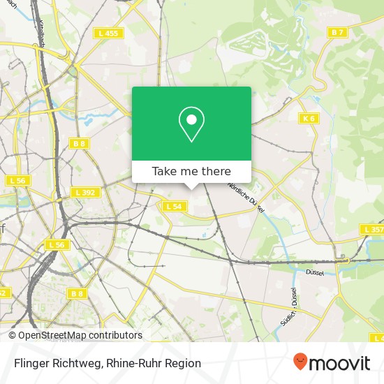 Flinger Richtweg map