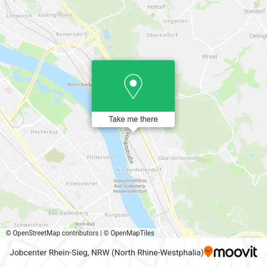Карта Jobcenter Rhein-Sieg