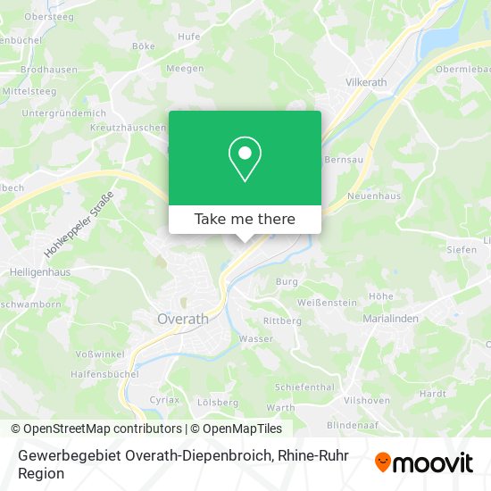Gewerbegebiet Overath-Diepenbroich map