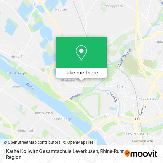 Карта Käthe Kollwitz Gesamtschule Leverkusen