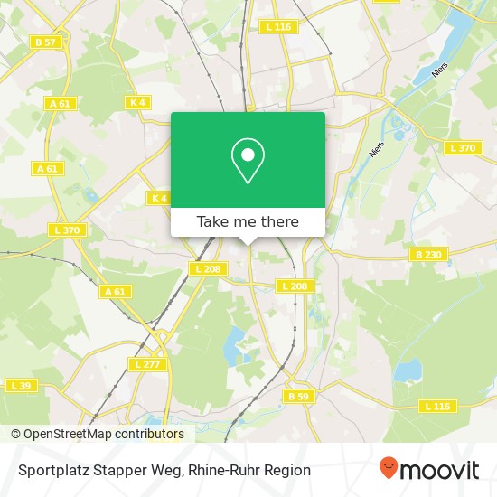 Sportplatz Stapper Weg map