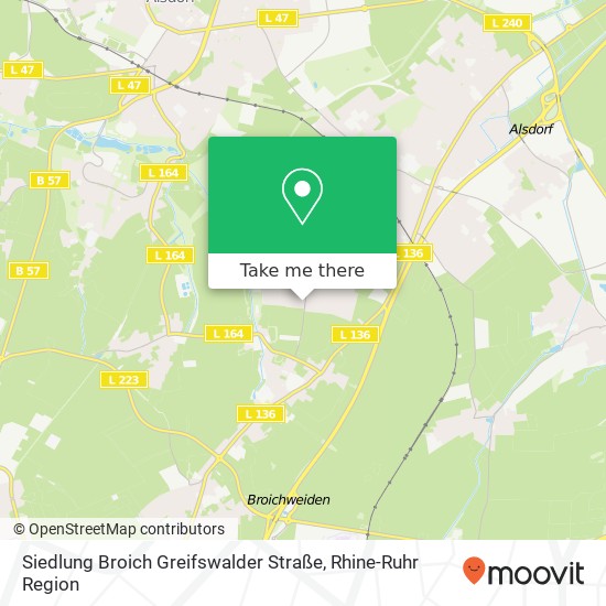 Siedlung Broich Greifswalder Straße map