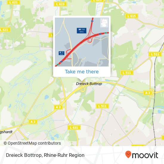 Dreieck Bottrop map