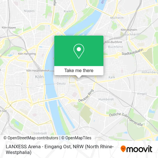 Карта LANXESS Arena - Eingang Ost
