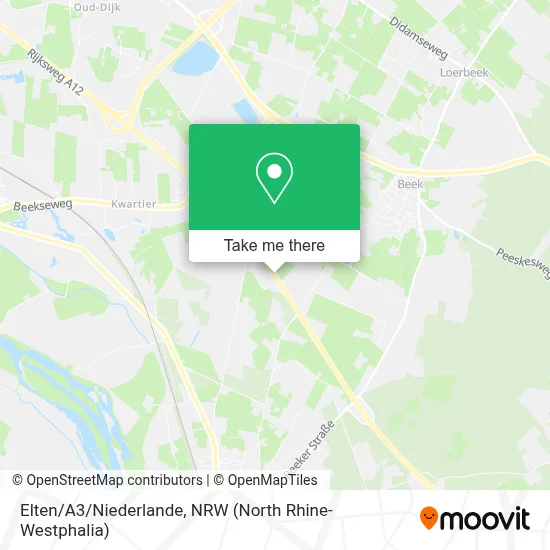 Elten/A3/Niederlande map