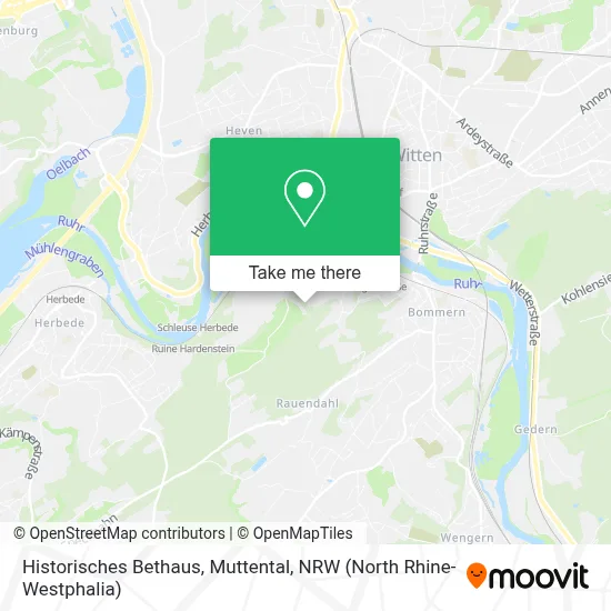 Historisches Bethaus, Muttental map