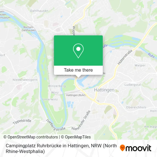 Карта Campingplatz Ruhrbrücke in Hattingen