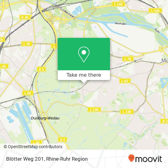 Blötter Weg 201 map
