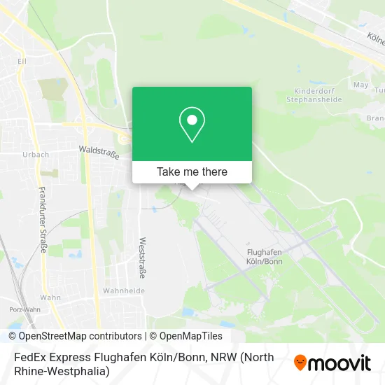 Карта FedEx Express Flughafen Köln / Bonn