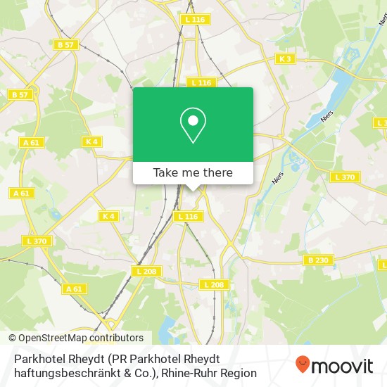 Parkhotel Rheydt (PR Parkhotel Rheydt haftungsbeschränkt & Co.) map