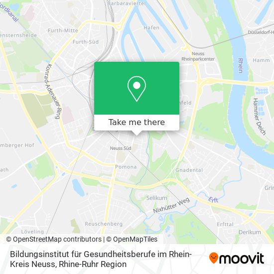 Bildungsinstitut für Gesundheitsberufe im Rhein-Kreis Neuss map