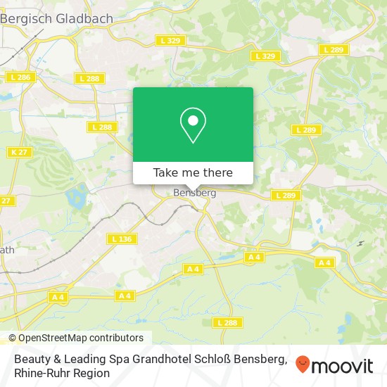 Beauty & Leading Spa Grandhotel Schloß Bensberg map