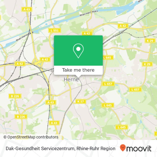 Dak-Gesundheit Servicezentrum map