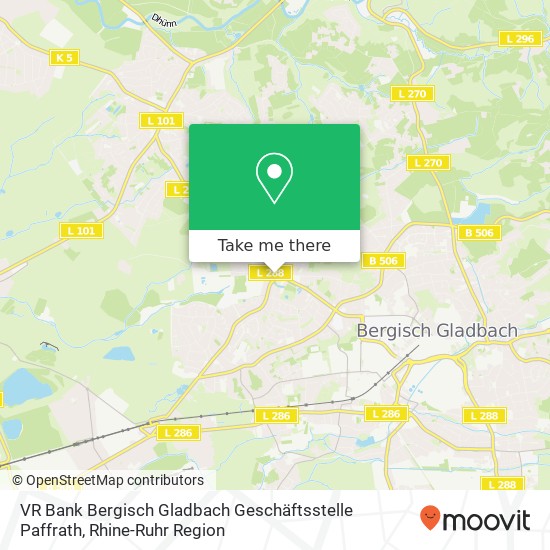 VR Bank Bergisch Gladbach Geschäftsstelle Paffrath map