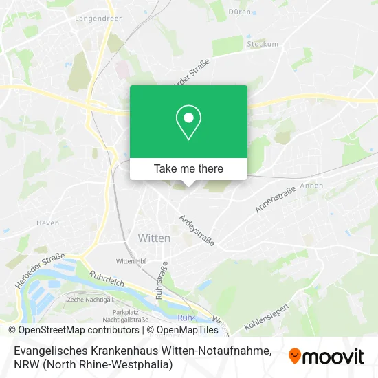 Карта Evangelisches Krankenhaus Witten-Notaufnahme