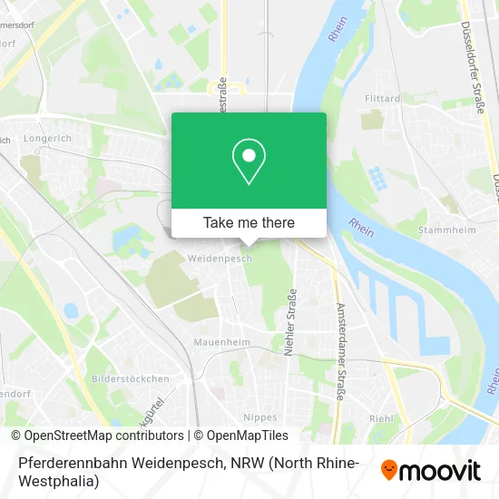 Карта Pferderennbahn Weidenpesch