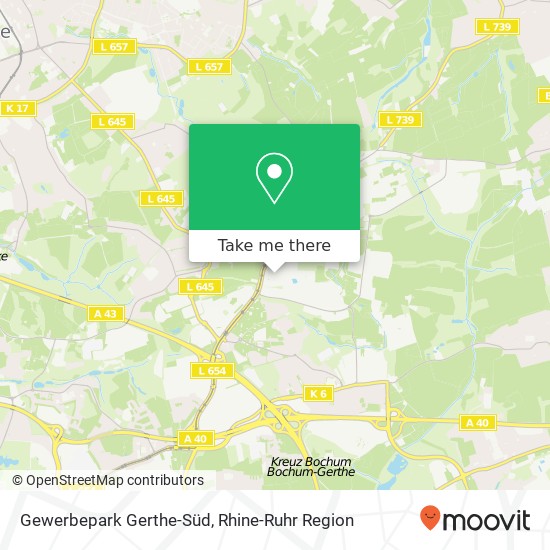 Карта Gewerbepark Gerthe-Süd