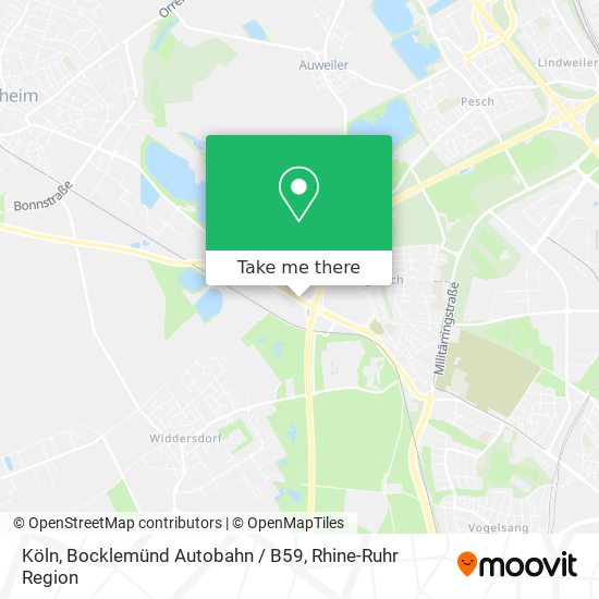 Köln, Bocklemünd Autobahn / B59 map