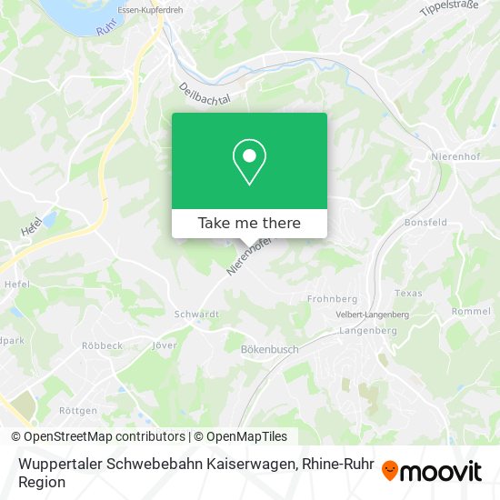 Wuppertaler Schwebebahn Kaiserwagen map