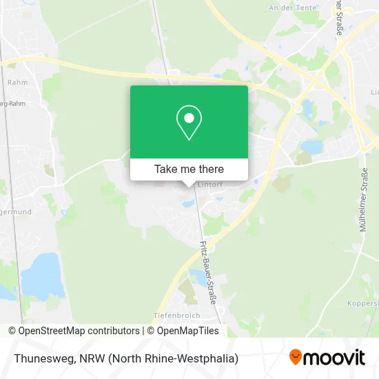 Thunesweg map