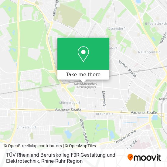 TÜV Rheinland Berufskolleg FüR Gestaltung und Elektrotechnik map