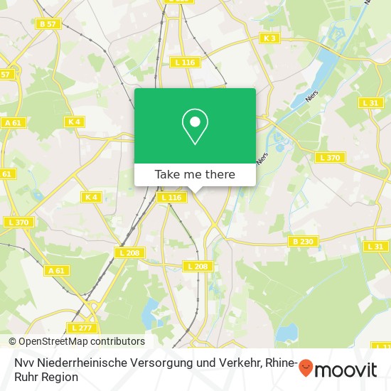Nvv Niederrheinische Versorgung und Verkehr map