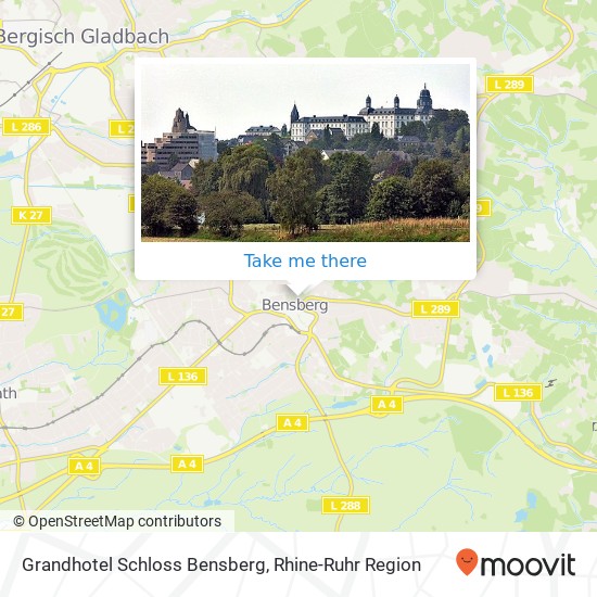 Grandhotel Schloss Bensberg map