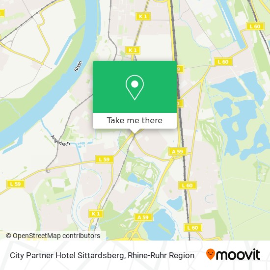 City Partner Hotel Sittardsberg map