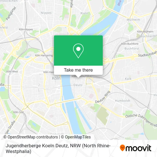 Карта Jugendherberge Koeln Deutz