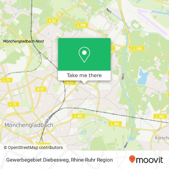Gewerbegebiet Diebesweg map