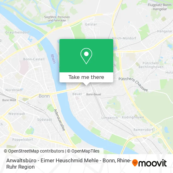 Карта Anwaltsbüro - Eimer Heuschmid Mehle - Bonn