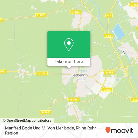 Manfred Bode Und M. Von Lier-bode map