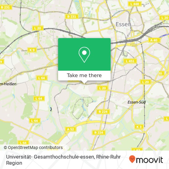 Universität- Gesamthochschule-essen map