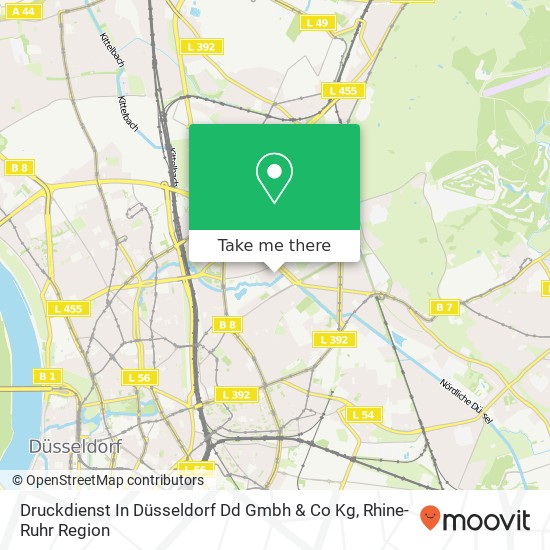 Карта Druckdienst In Düsseldorf Dd Gmbh & Co Kg