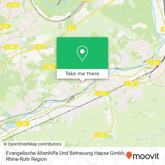Карта Evangelische Altenhilfe Und Betreuung Hapse Gmbh