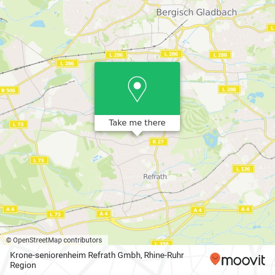 Krone-seniorenheim Refrath Gmbh map