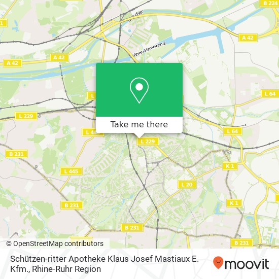 Карта Schützen-ritter Apotheke Klaus Josef Mastiaux E. Kfm.