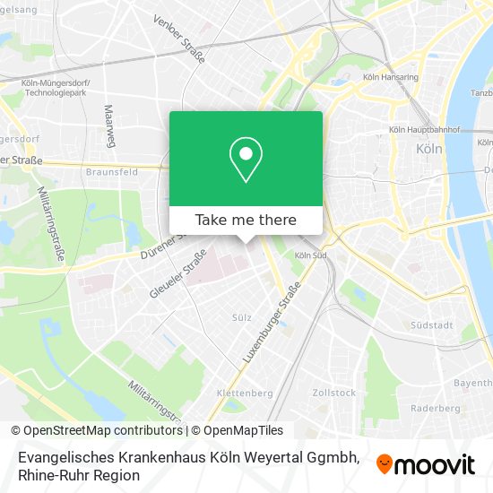 Карта Evangelisches Krankenhaus Köln Weyertal Ggmbh