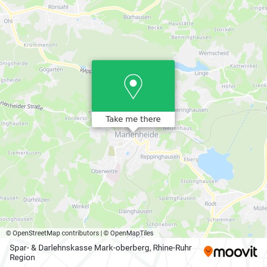 Spar- & Darlehnskasse Mark-oberberg map