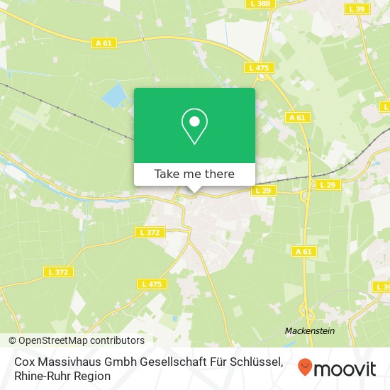 Карта Cox Massivhaus Gmbh Gesellschaft Für Schlüssel