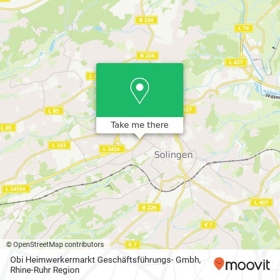 Obi Heimwerkermarkt Geschäftsführungs- Gmbh map